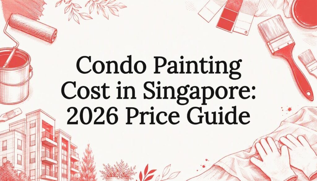Decorative title card illustration for painting cost article