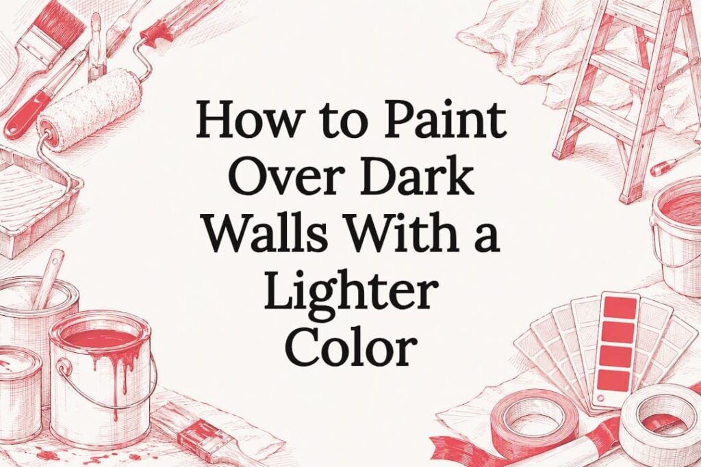 Decorative hand-drawn painting tools illustration
