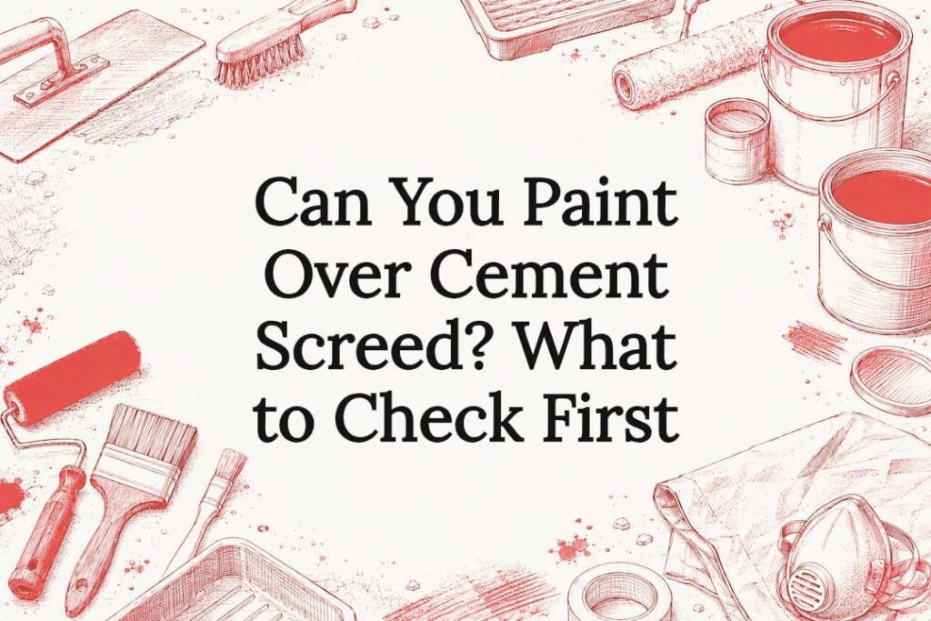 Decorative illustrated title card with painting tools