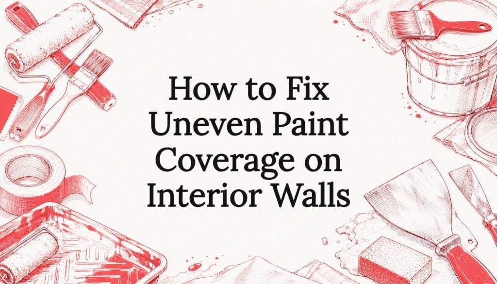 Decorative title card with painting tools illustration