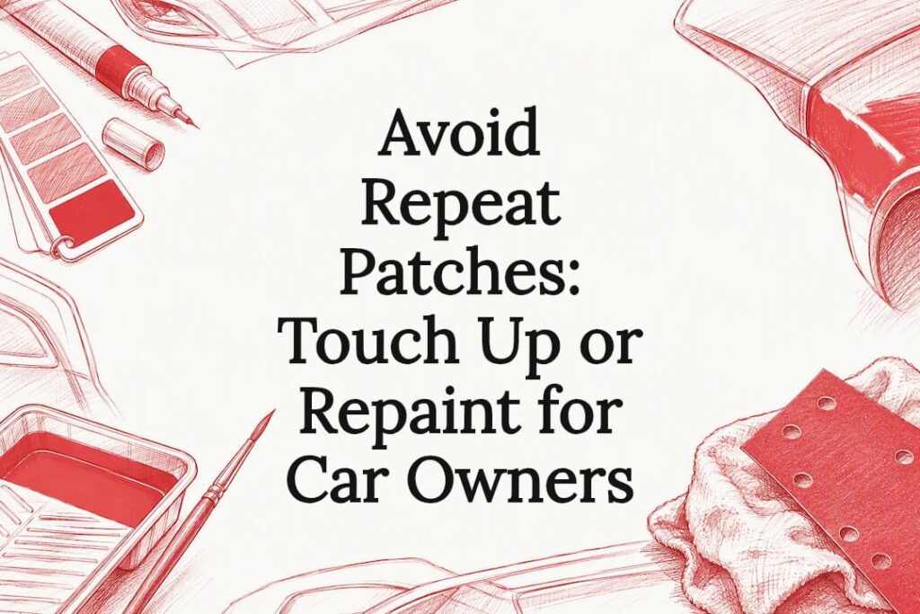Decorative car paint touch-up title card