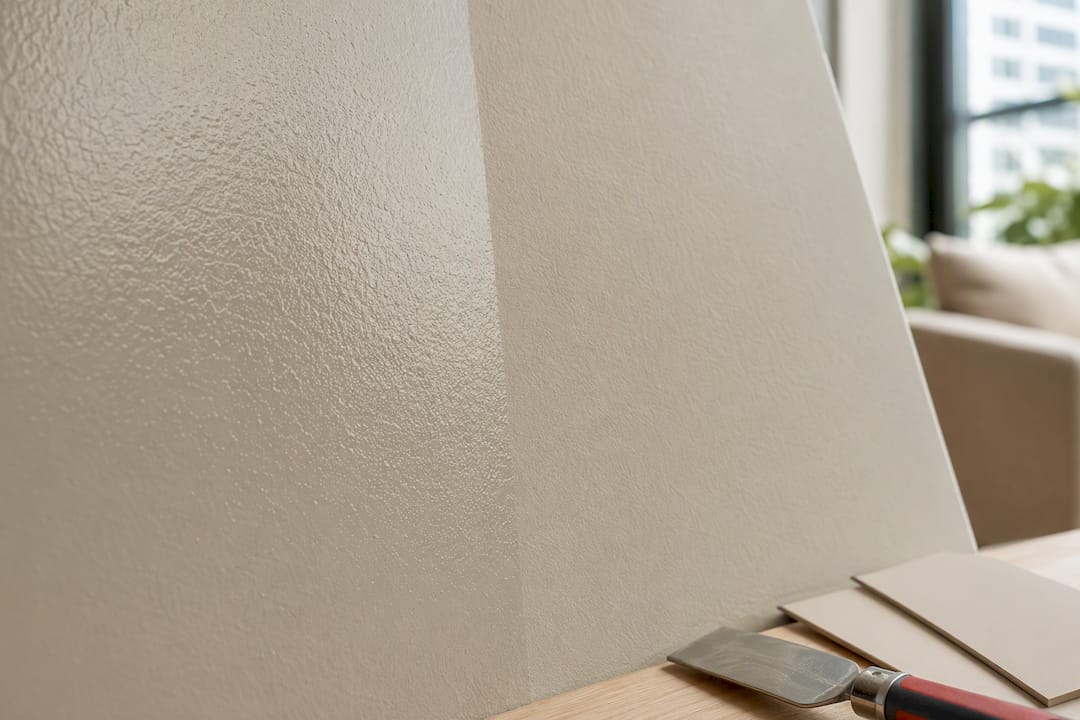 Paint samples showing sheen and texture differences