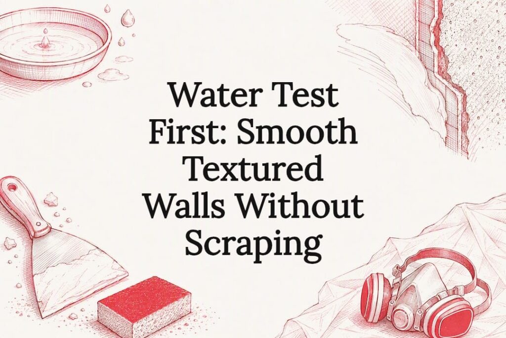 Decorative textured wall repair title card
