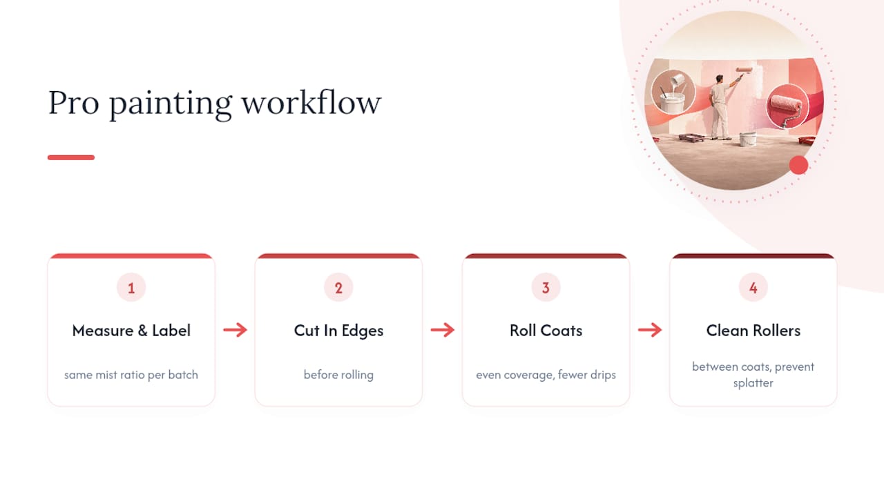 Professional mist coat workflow steps