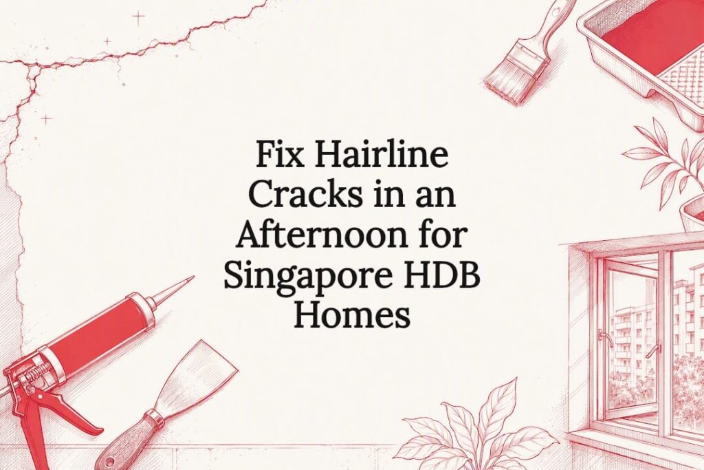 Decorative hairline crack repair title card