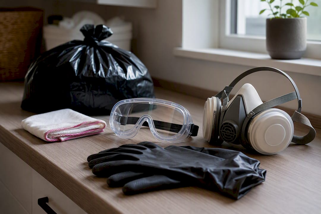 Protective gear for safe mould removal