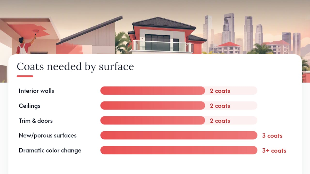 How Many Coats Does Each Surface Need? — overview diagram