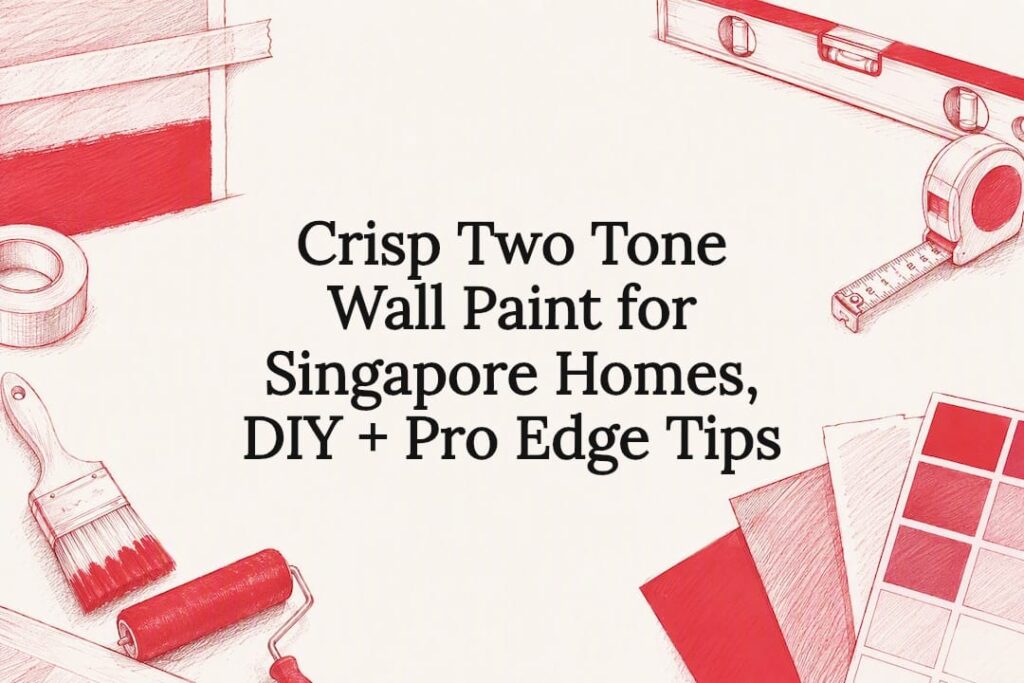 Decorative two tone wall paint title card