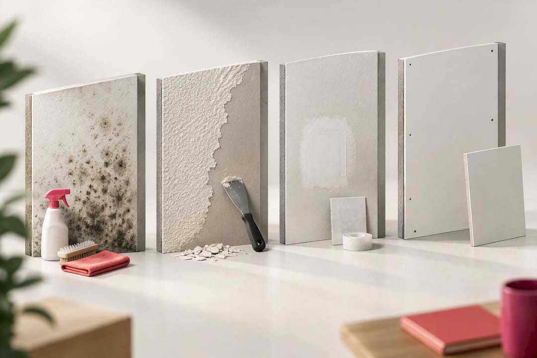 Illustrated steps for moisture-safe wall preparation