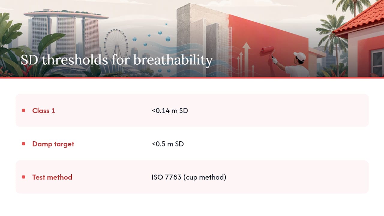 SD value breathability threshold comparison